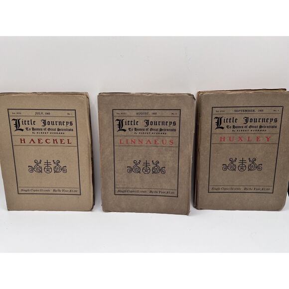 Lot Of 11 Elbert Hubbard 1905 Little Journeys To Homes Of Great Scientists - Picture 3 of 5